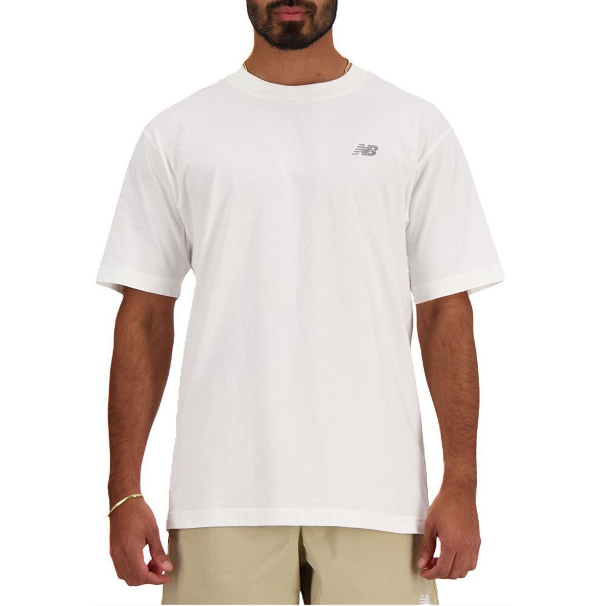 New Balance White Cotton T-Shirt