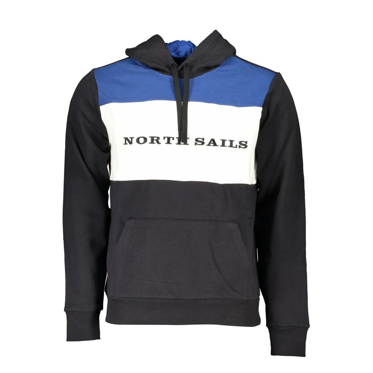 North Sails Black Cotton Men Hooded Sweater