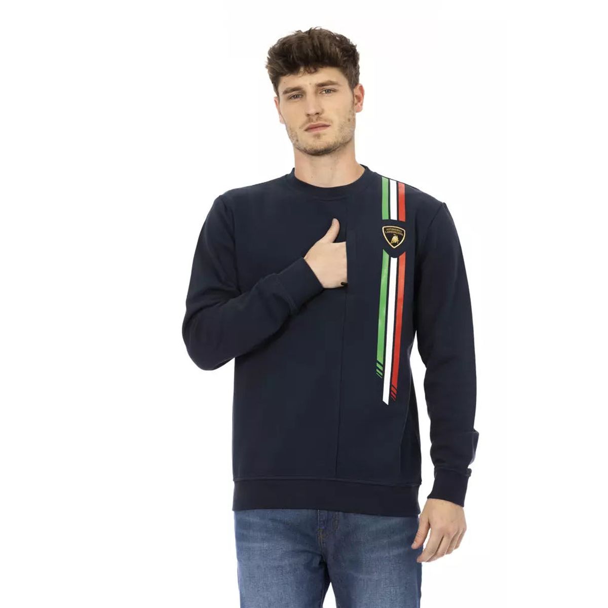 Automobili Lamborghini Blå Bomuld Sweater