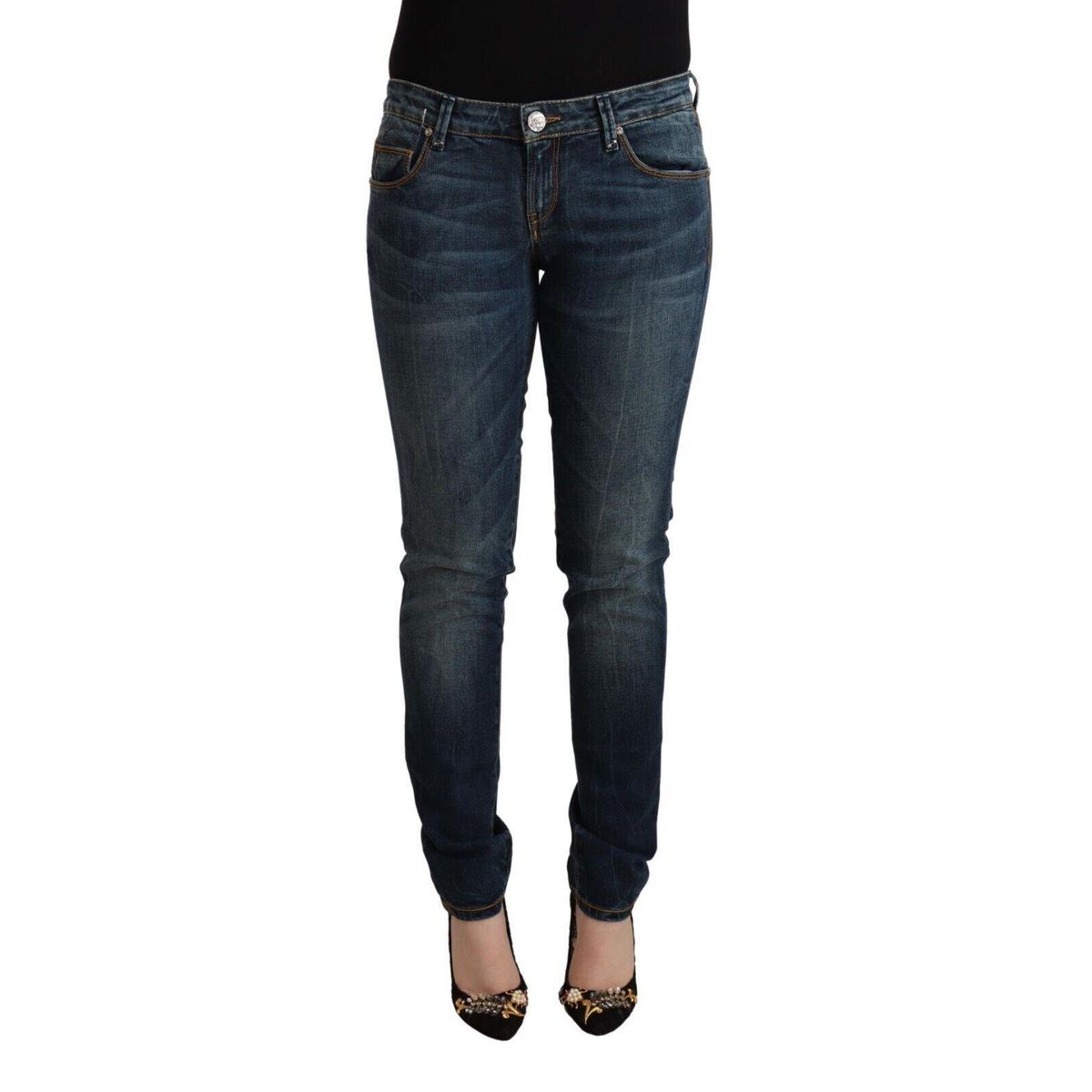 Acht Elegant Slim Fit Low Waist Denim Jeans