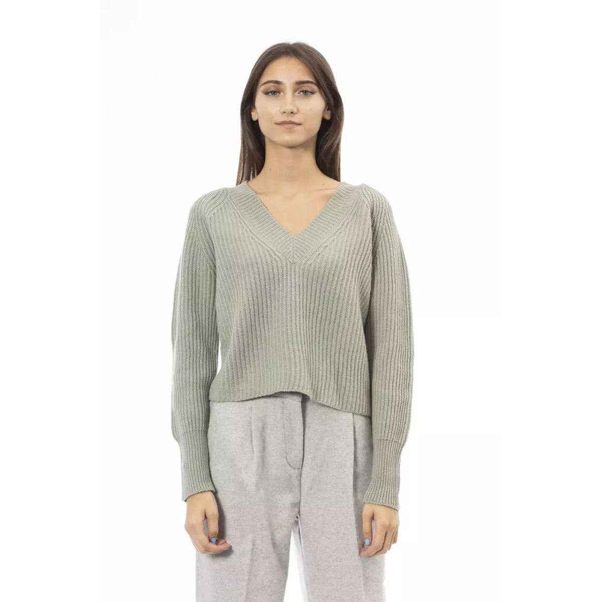 Alpha Studio Grøn Uld Sweater