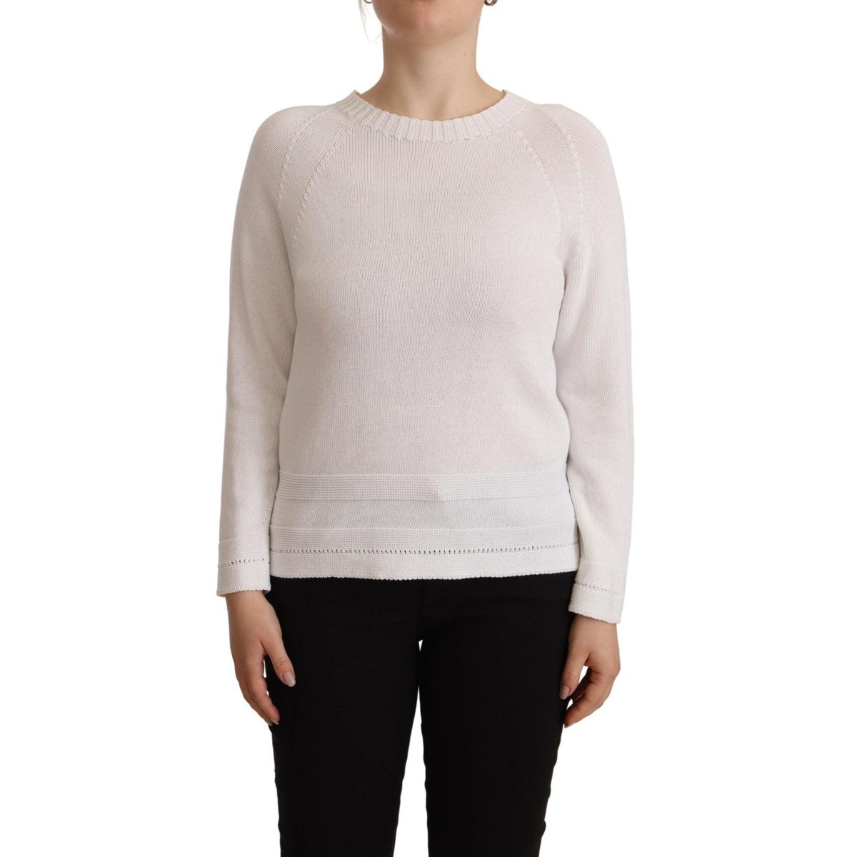 Alpha Studio Hvid Sweater Pullover