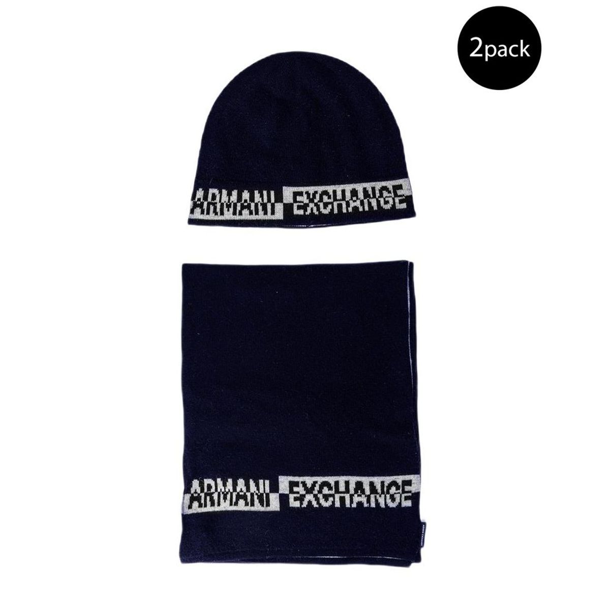 Armani Exchange Blue Acrylic Scarf