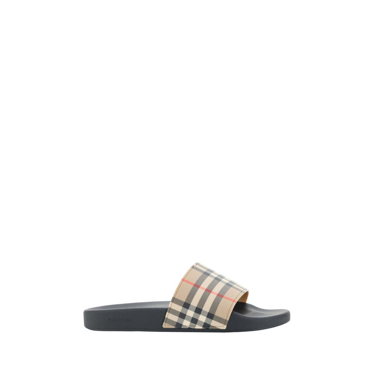 Burberry Brown Rubber Slides Sandalers