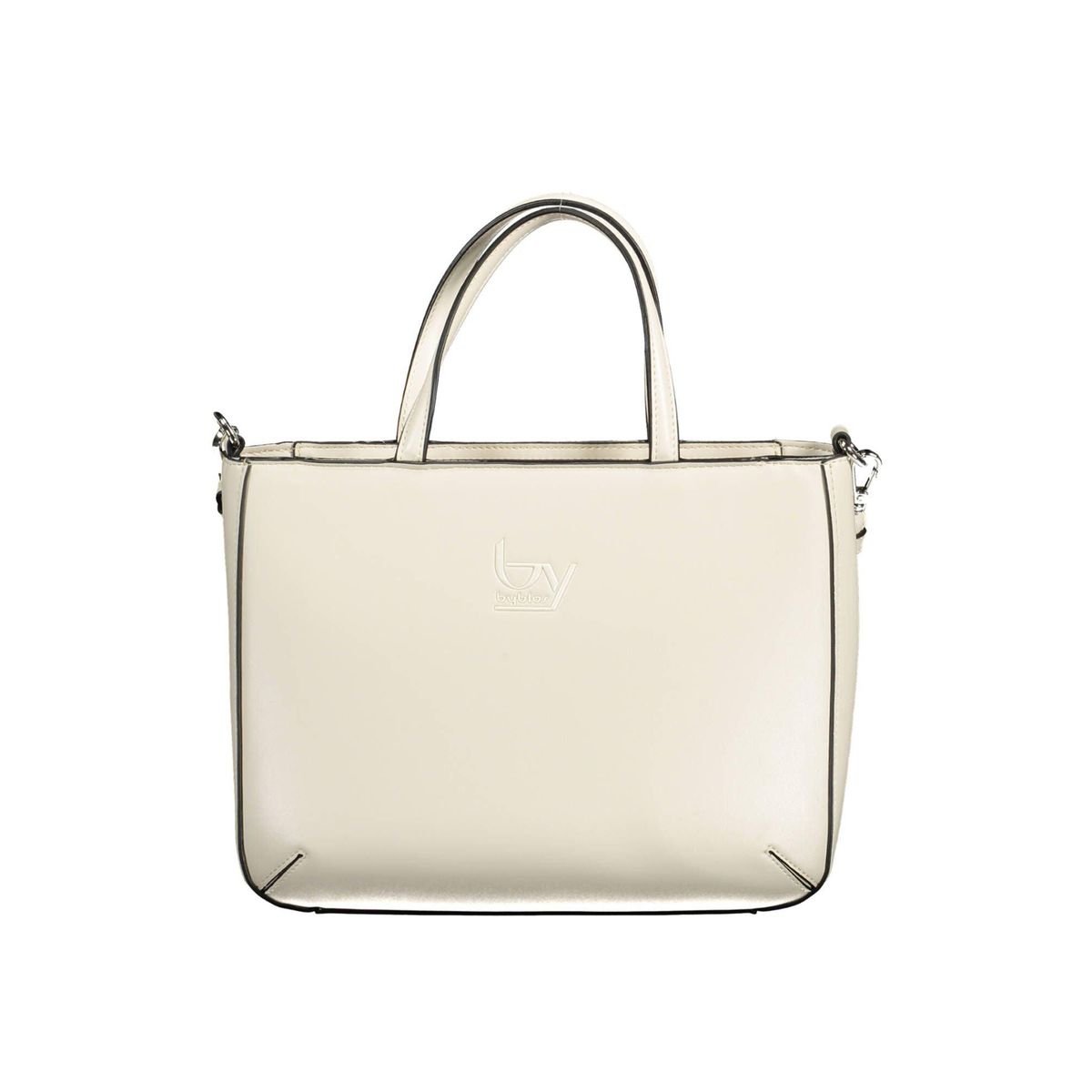 BYBLOS Elegant White Contrast Detail Handbag