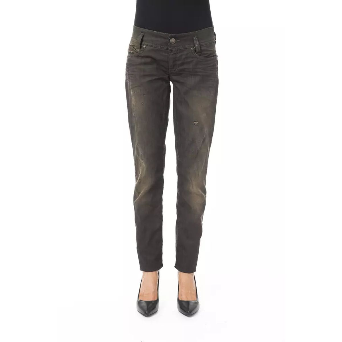 BYBLOS Sleek Black Washed Effect Jeans