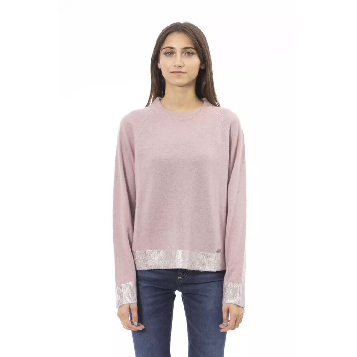 Baldinini Trend Baldinini Pink Uld Sweater