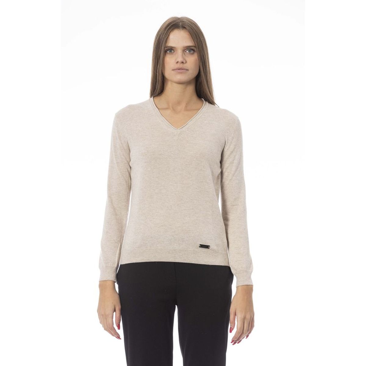 Baldinini Trend Beige Polyamide Sweater