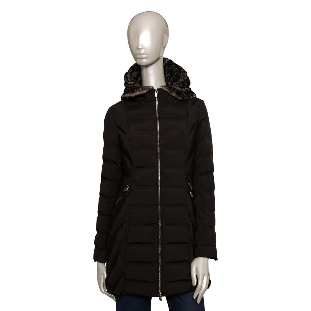 Baldinini Trend Black Polyester Jackets & Coat