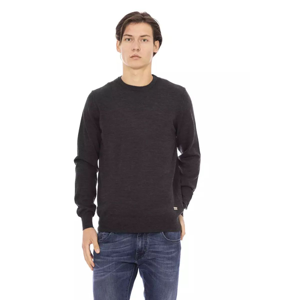 Baldinini Trend Elegant Crewneck Monogram Sweater