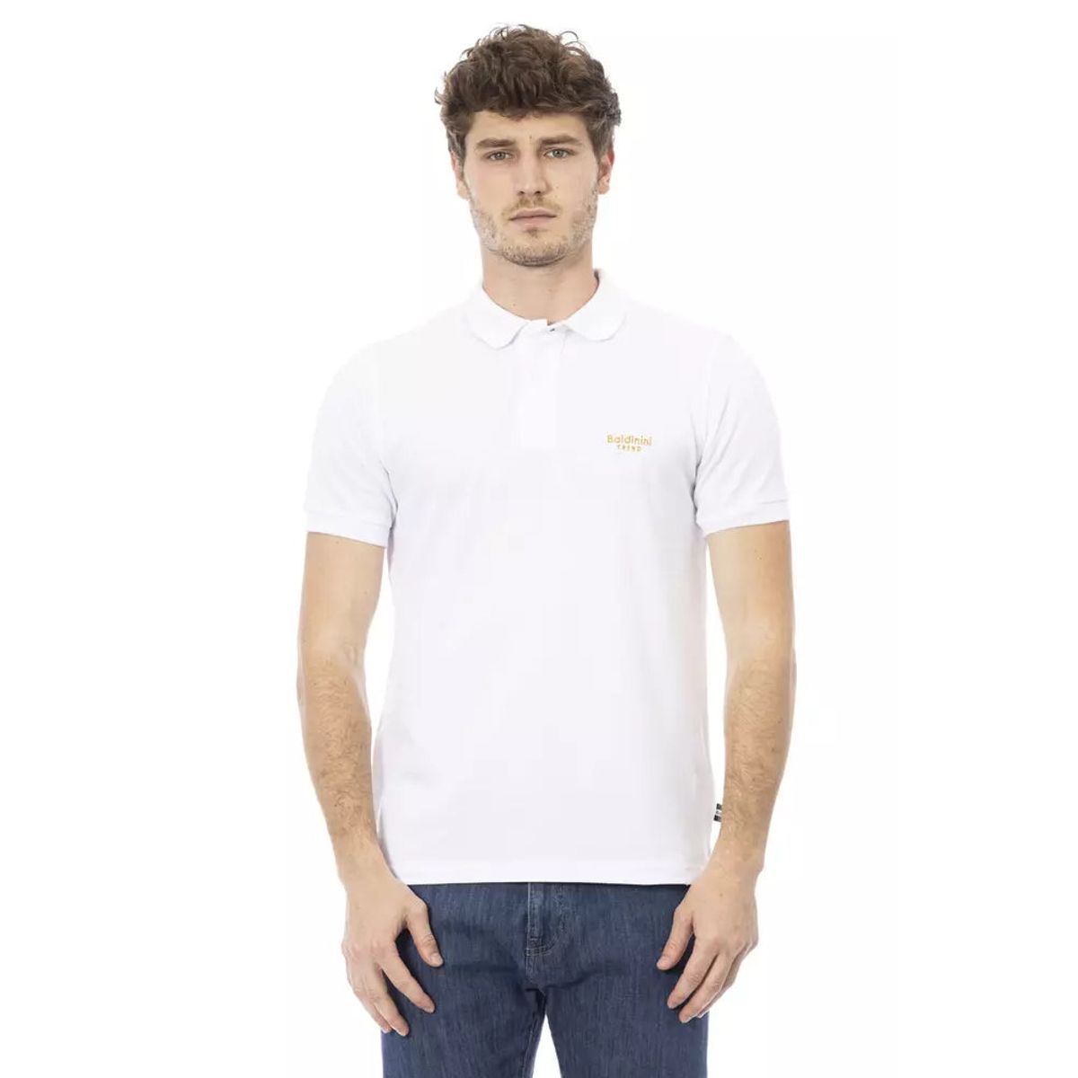 Baldinini Trend Hvid Bomuld Polo Shirt