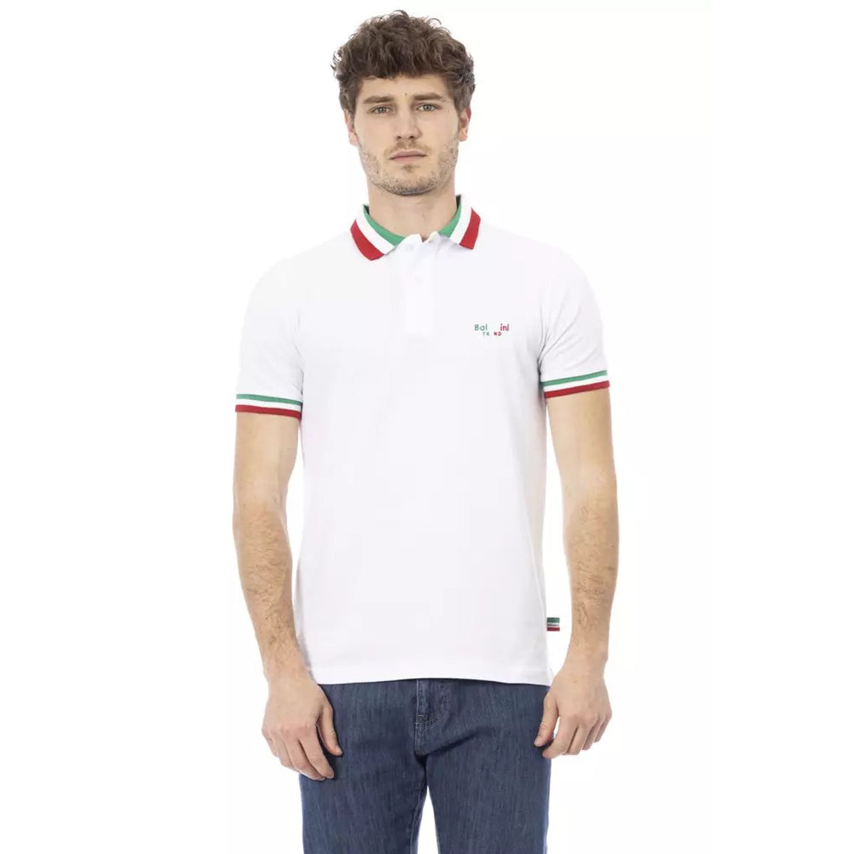 Baldinini Trend Hvid Bomuld Polo Shirt