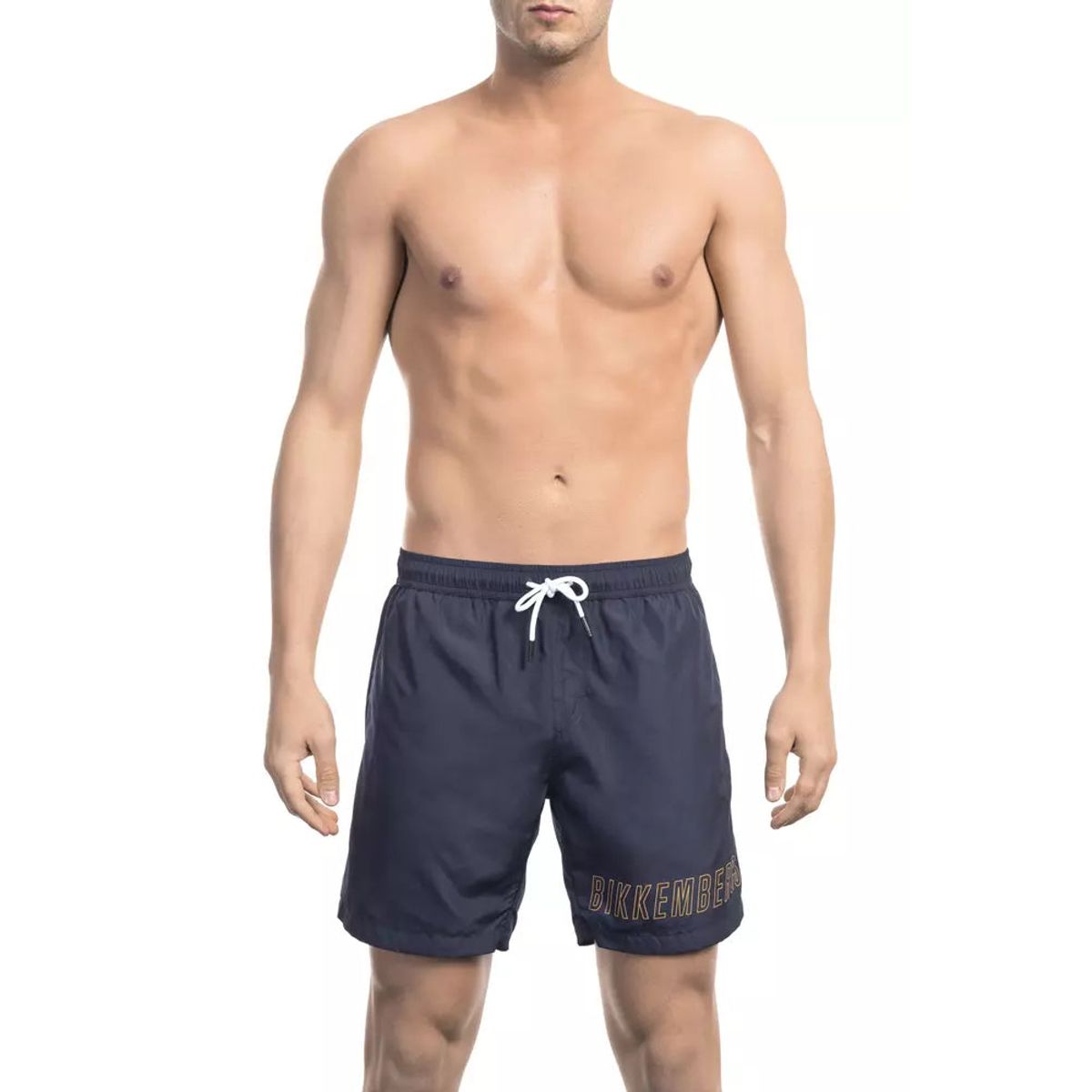 Bikkembergs Chic Blue Swim Shorts with Stylish Front Print