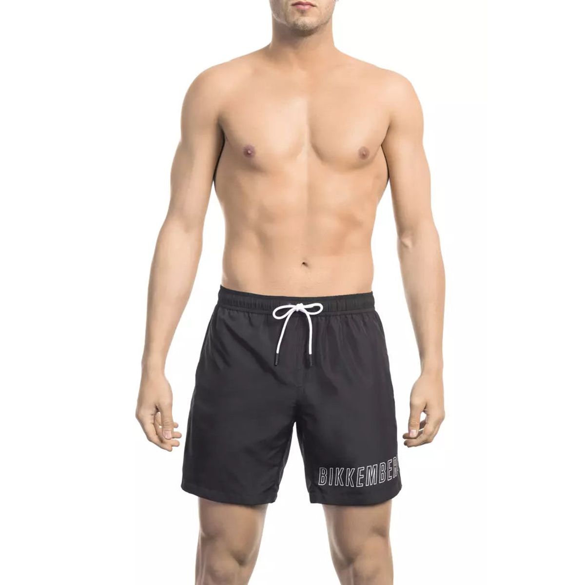 Bikkembergs Chic Drawstring Swim Shorts with Graphic Print