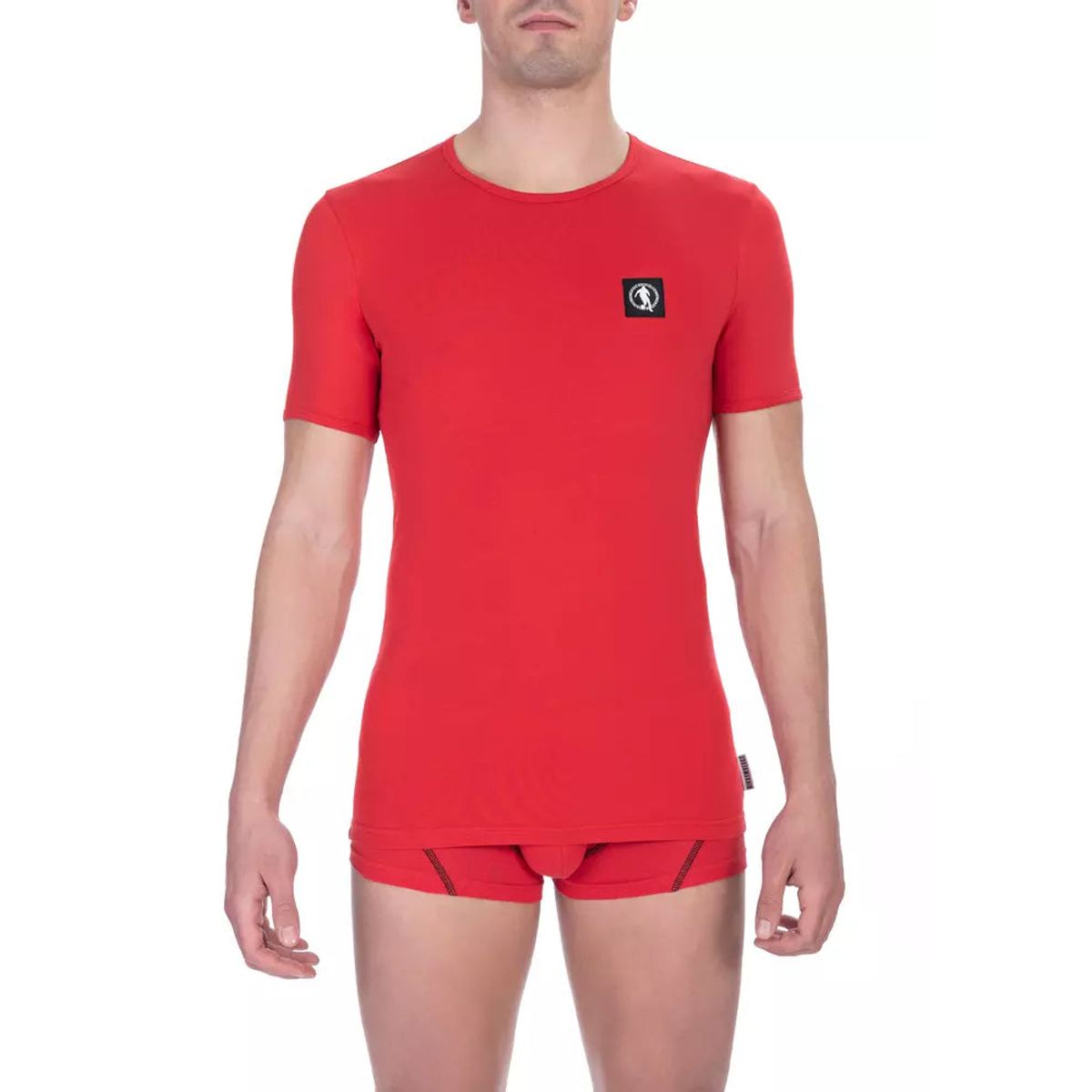 Bikkembergs Ravishing Red Crew Neck Tee