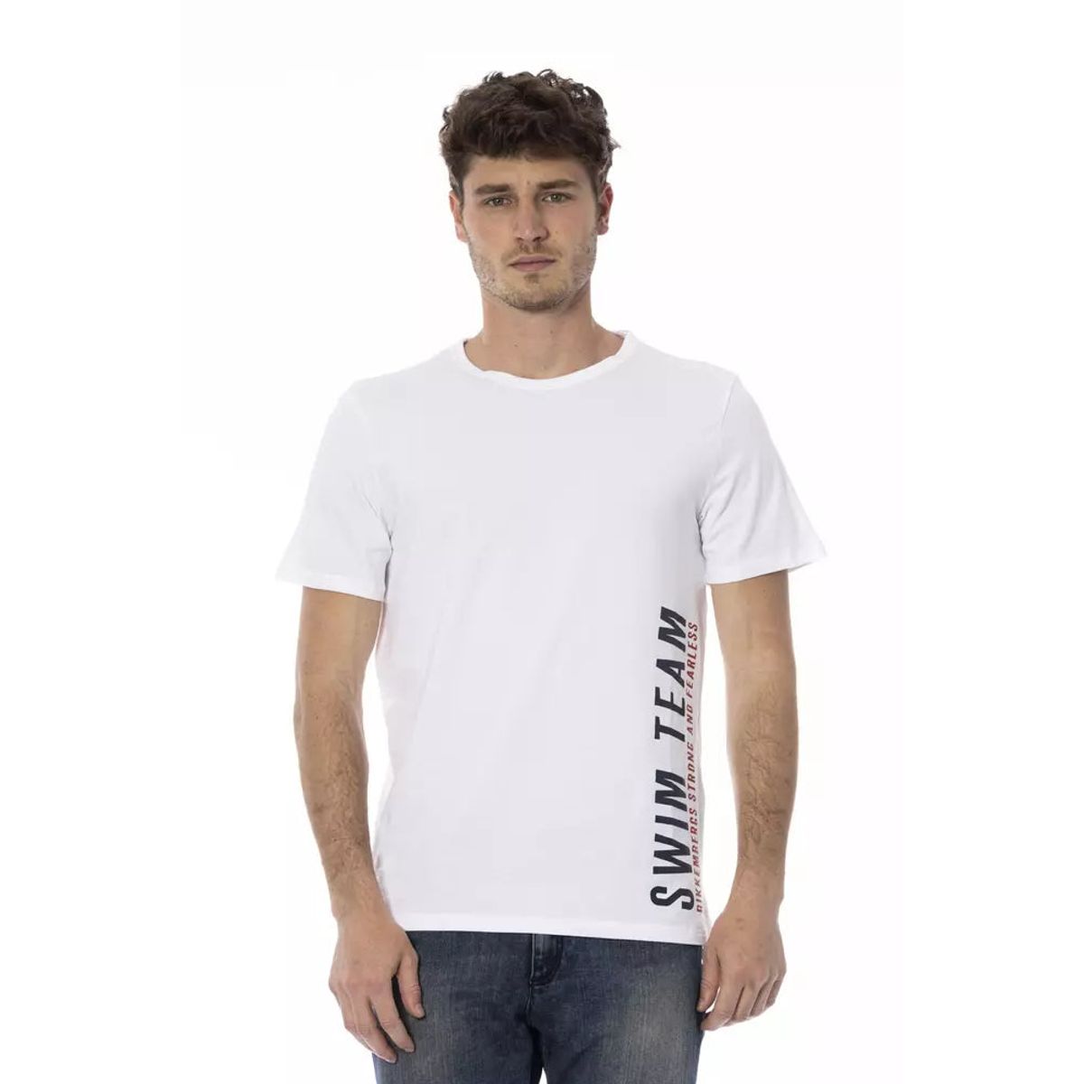 Bikkembergs Sleek White Printed Cotton Tee