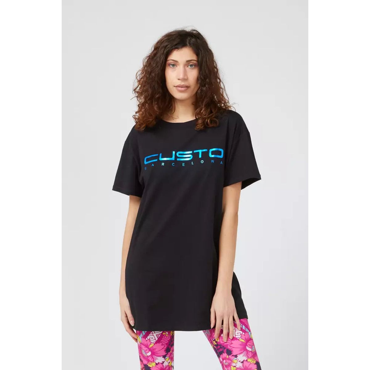 Custo Barcelona Oversized Cotton Tee with Bold Front Print