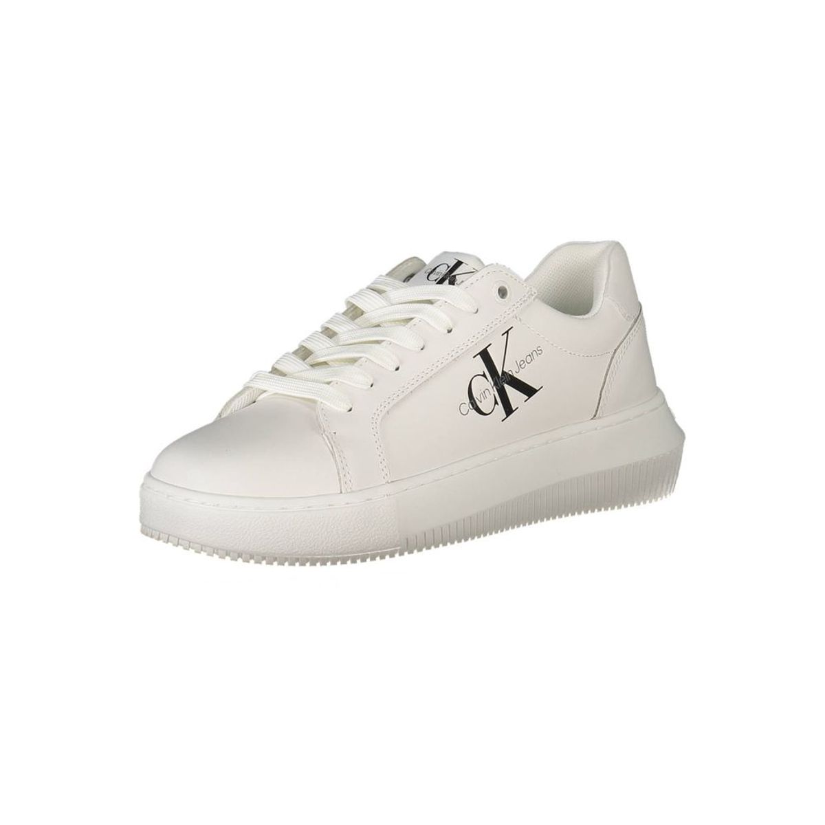 Calvin Klein Eco-Conscious White Sneakers with Logo Detail