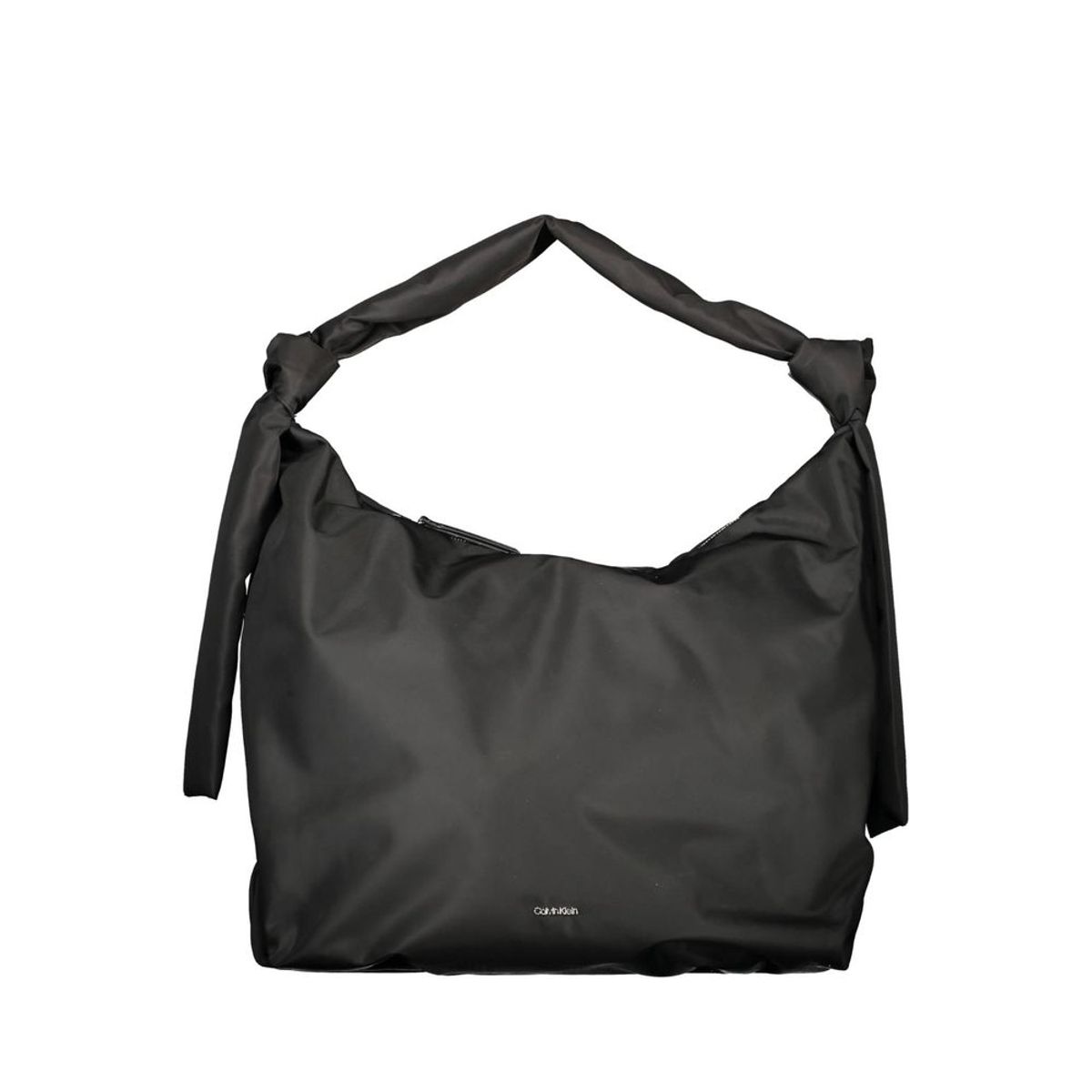 Calvin Klein Elegant Black Shoulder Bag with Logo Appliqué