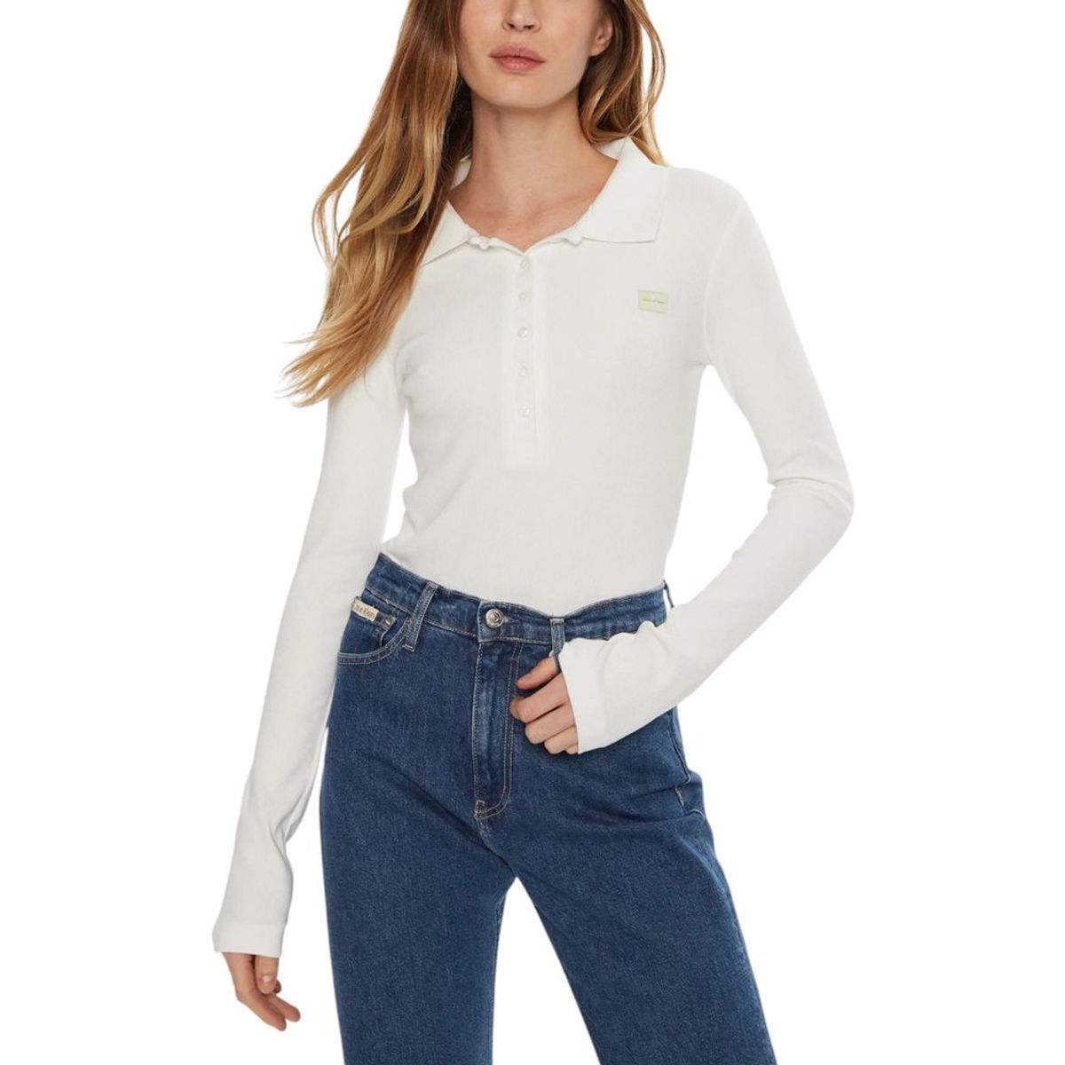 Calvin Klein Jeans White Cotton Rigenerato Tops & T-Shirt