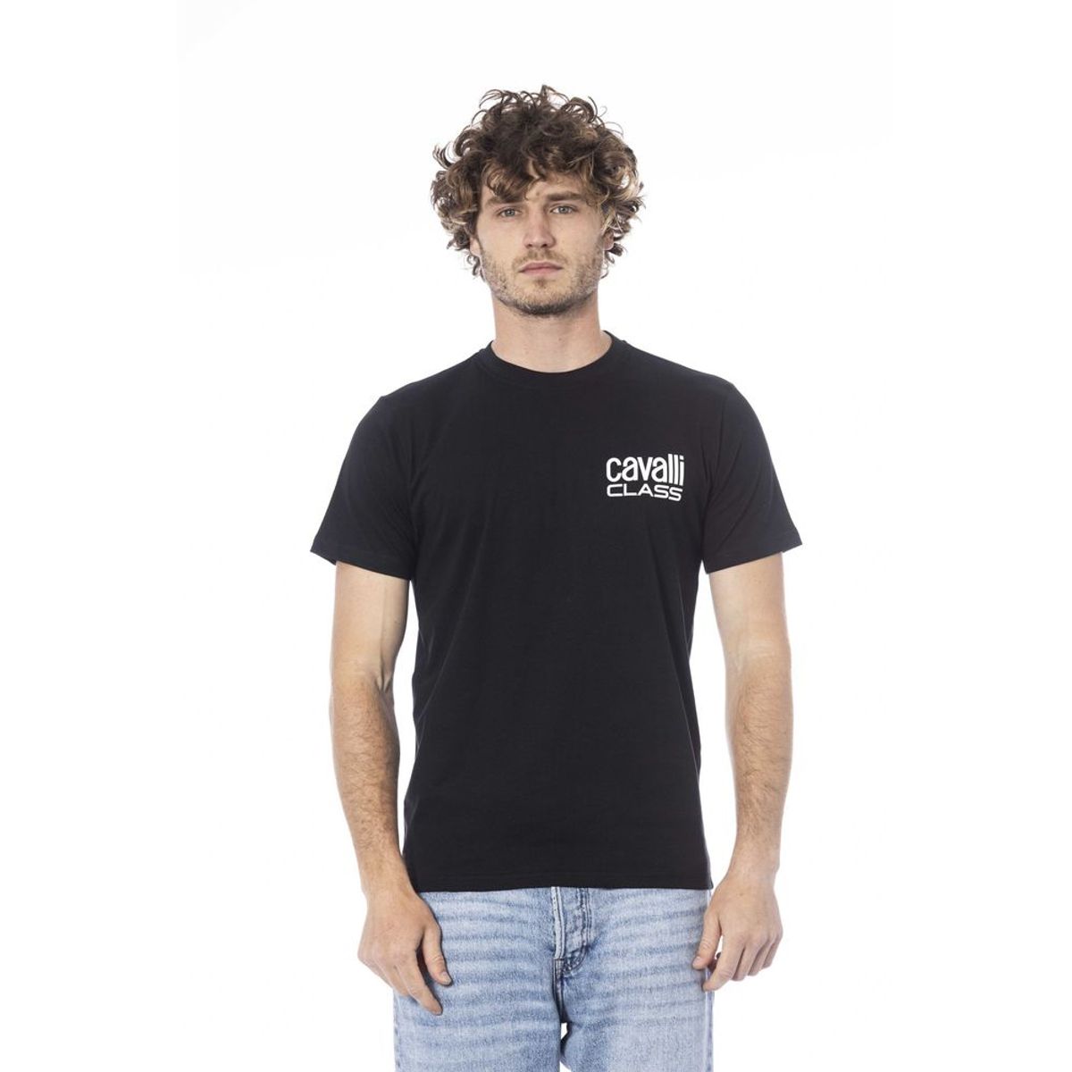 Cavalli Class Black Cotton T-Shirt