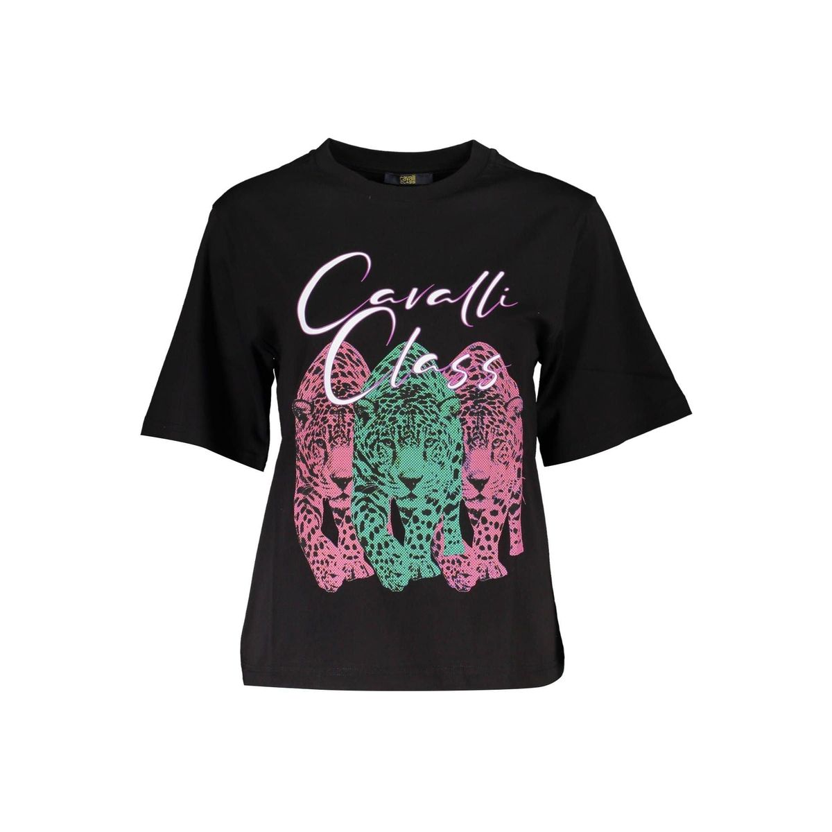 Cavalli Class Black Cotton Women T-Shirt