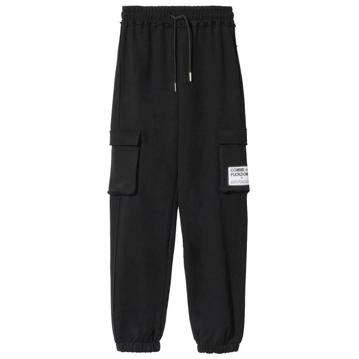 Comme Des Fuckdown Black Cotton Jeans & Pants