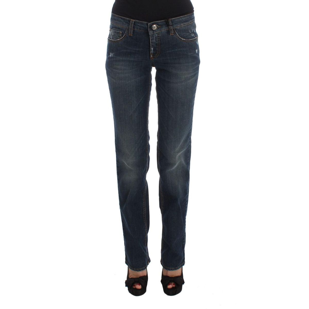 Costume National Chic Blue Regular Fit Designer Jeans