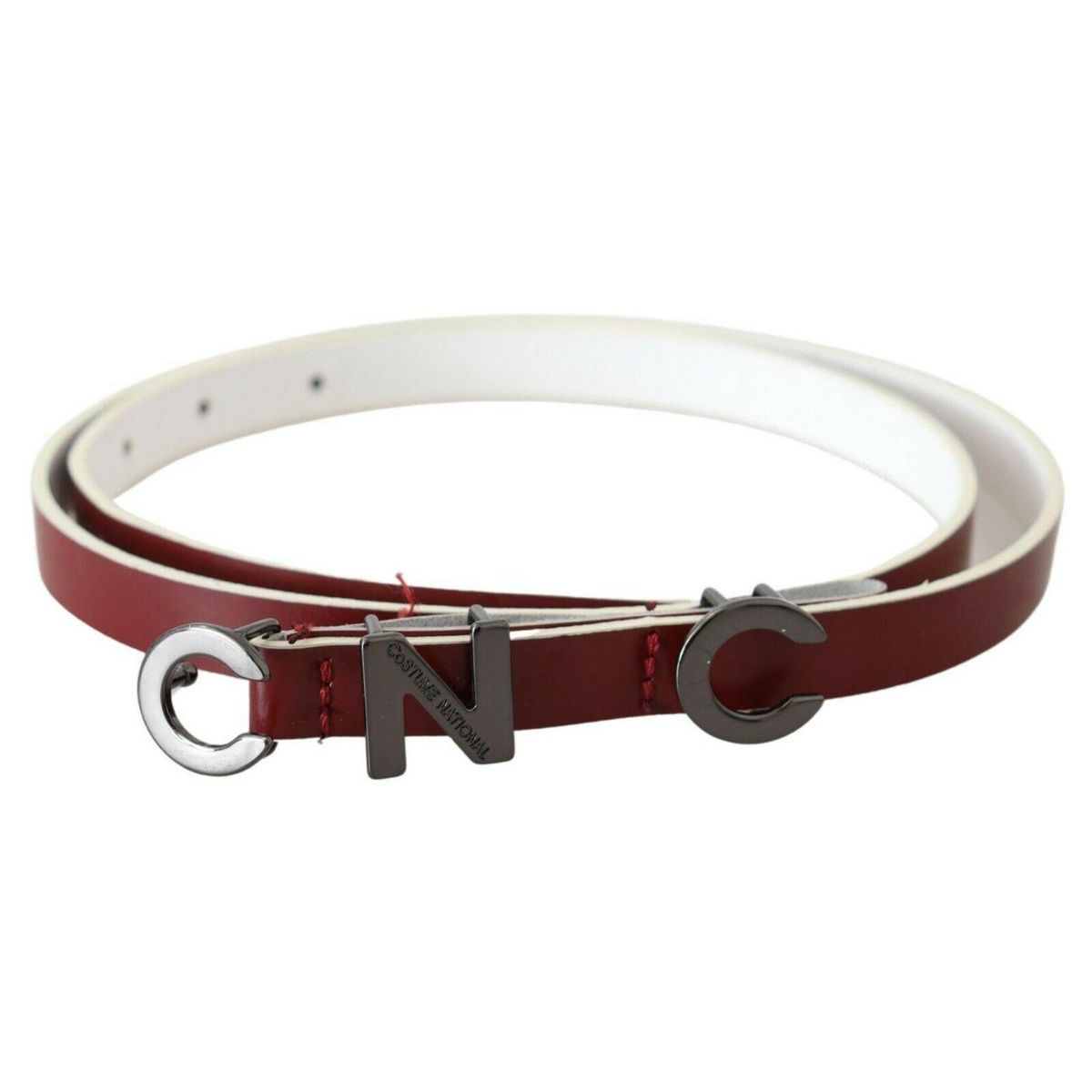 Costume National Chic Maroon Leather Fashion Belt