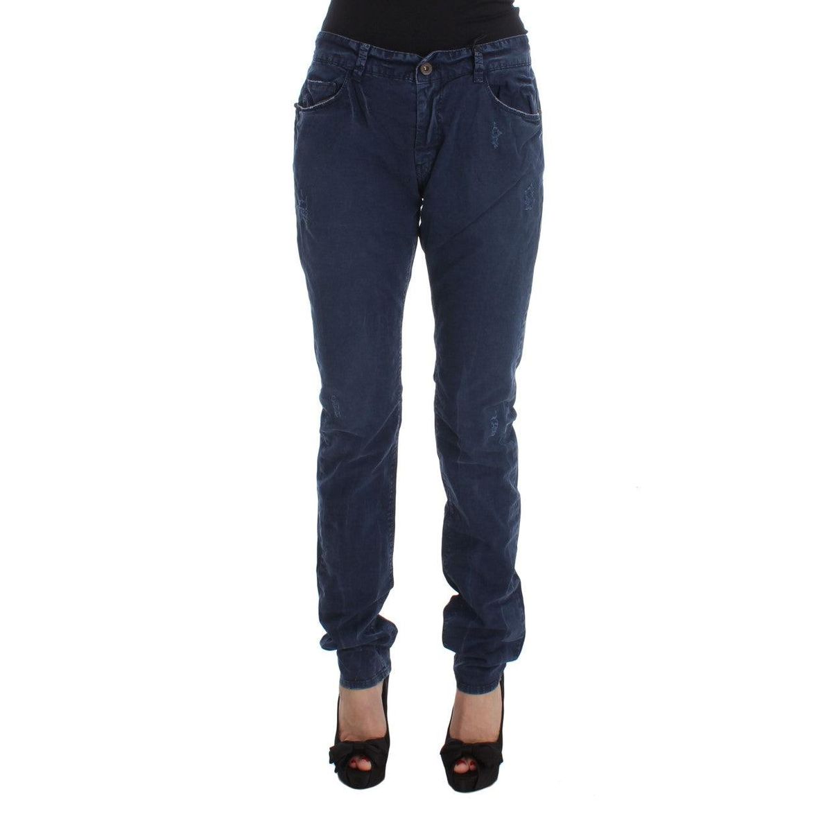 Costume National Chic Regular Fit Blue Denim Jeans