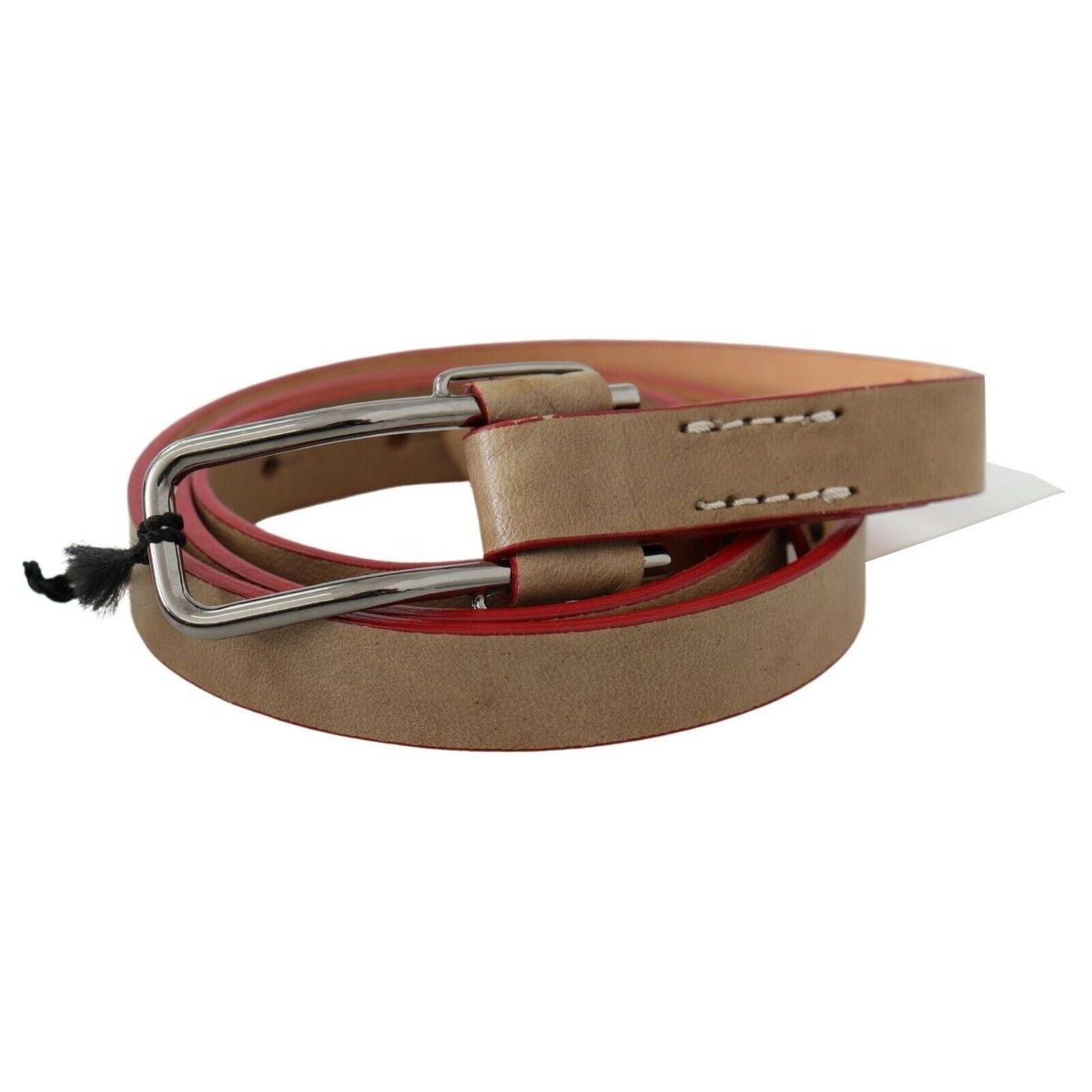 Costume National Beige Leather Fashion Belt