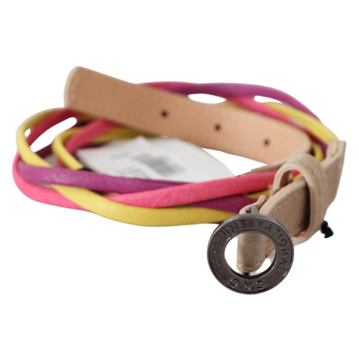 Costume National Multicolor Twisted Faux Leather Belt