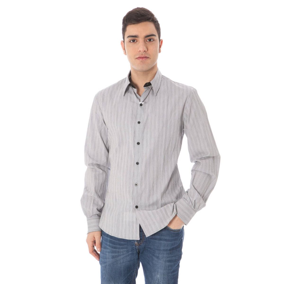 Costume National White Cotton Men Shirt