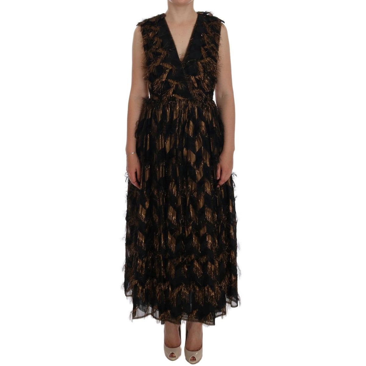 Dolce & Gabbana Elegant A-Line Full Length Sleeveless Dress