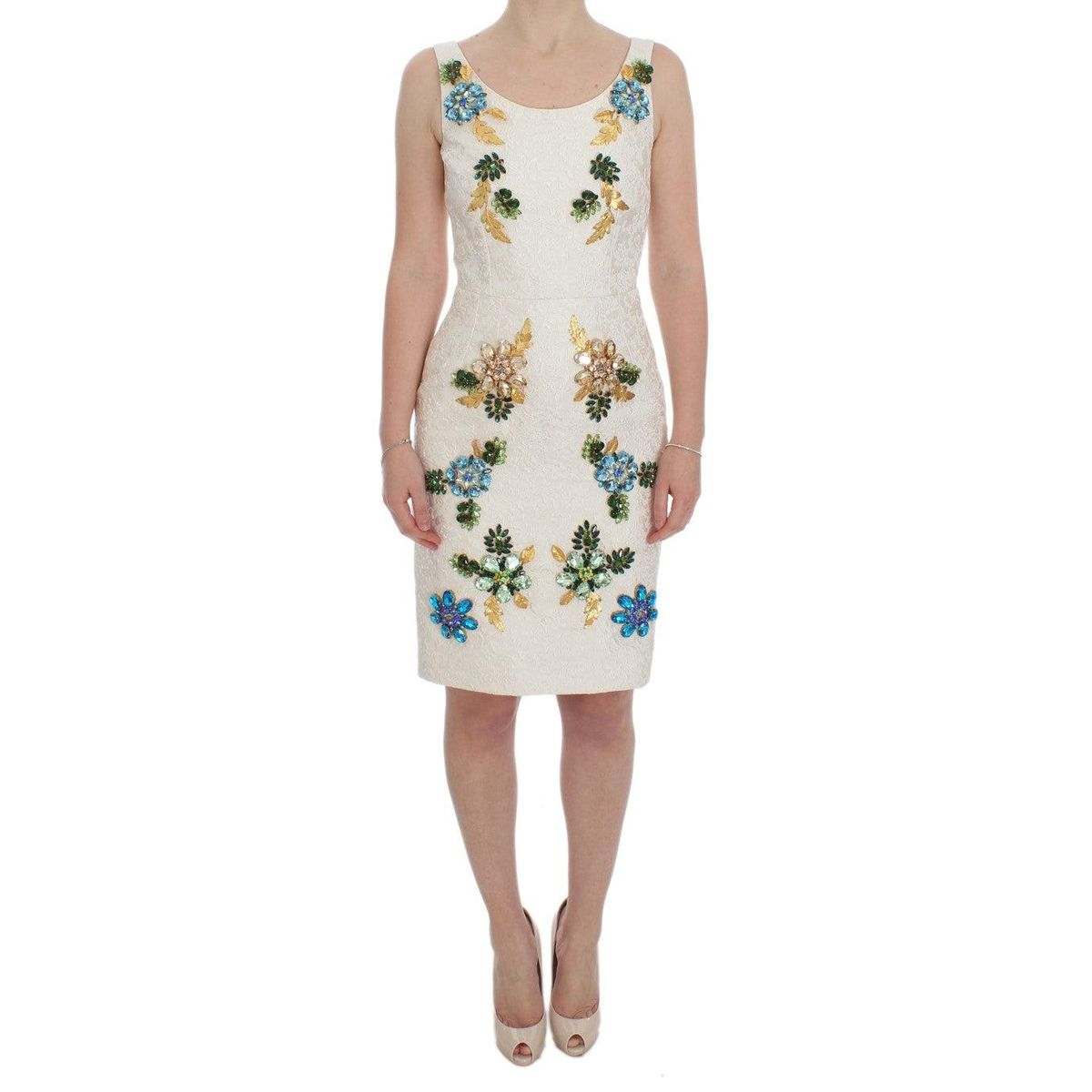 Dolce & Gabbana Elegant Floral Brocade Sheath Dress