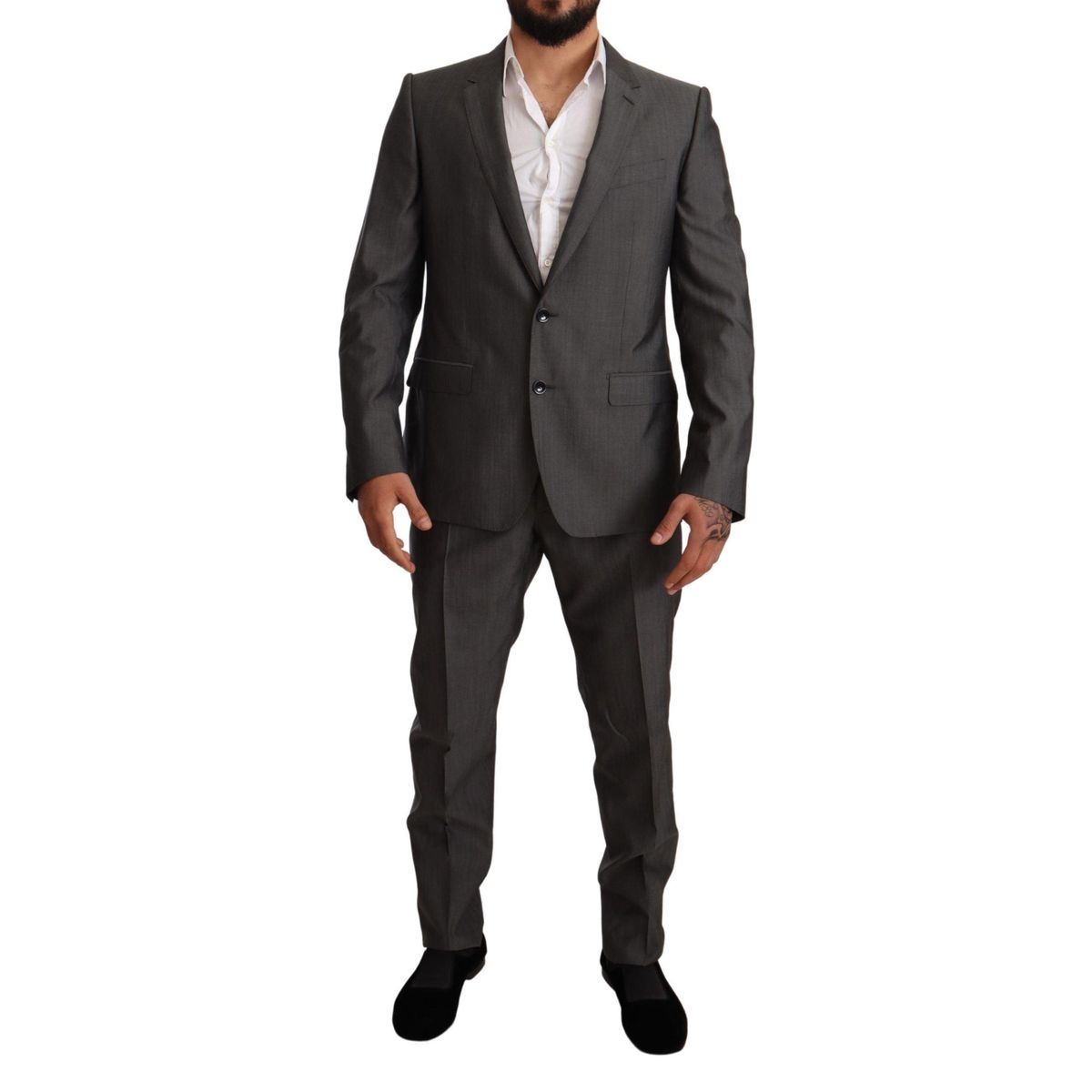 Dolce & Gabbana Elegant Martini Slim-Fit Wool Silk Suit