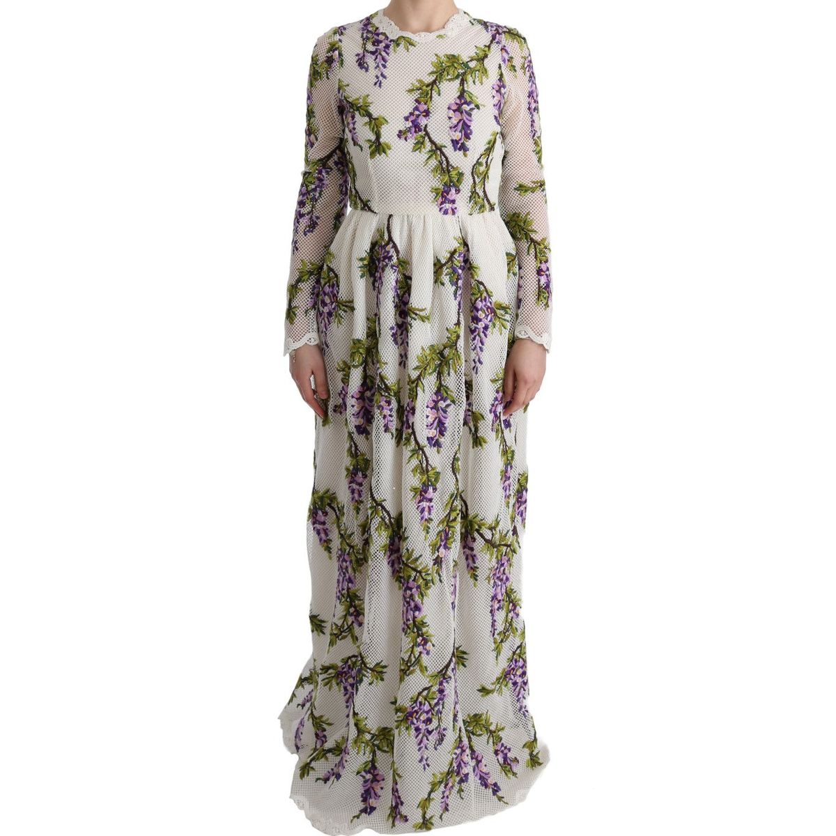 Dolce & Gabbana Elegant Maxi A-line Long Sleeve Dress