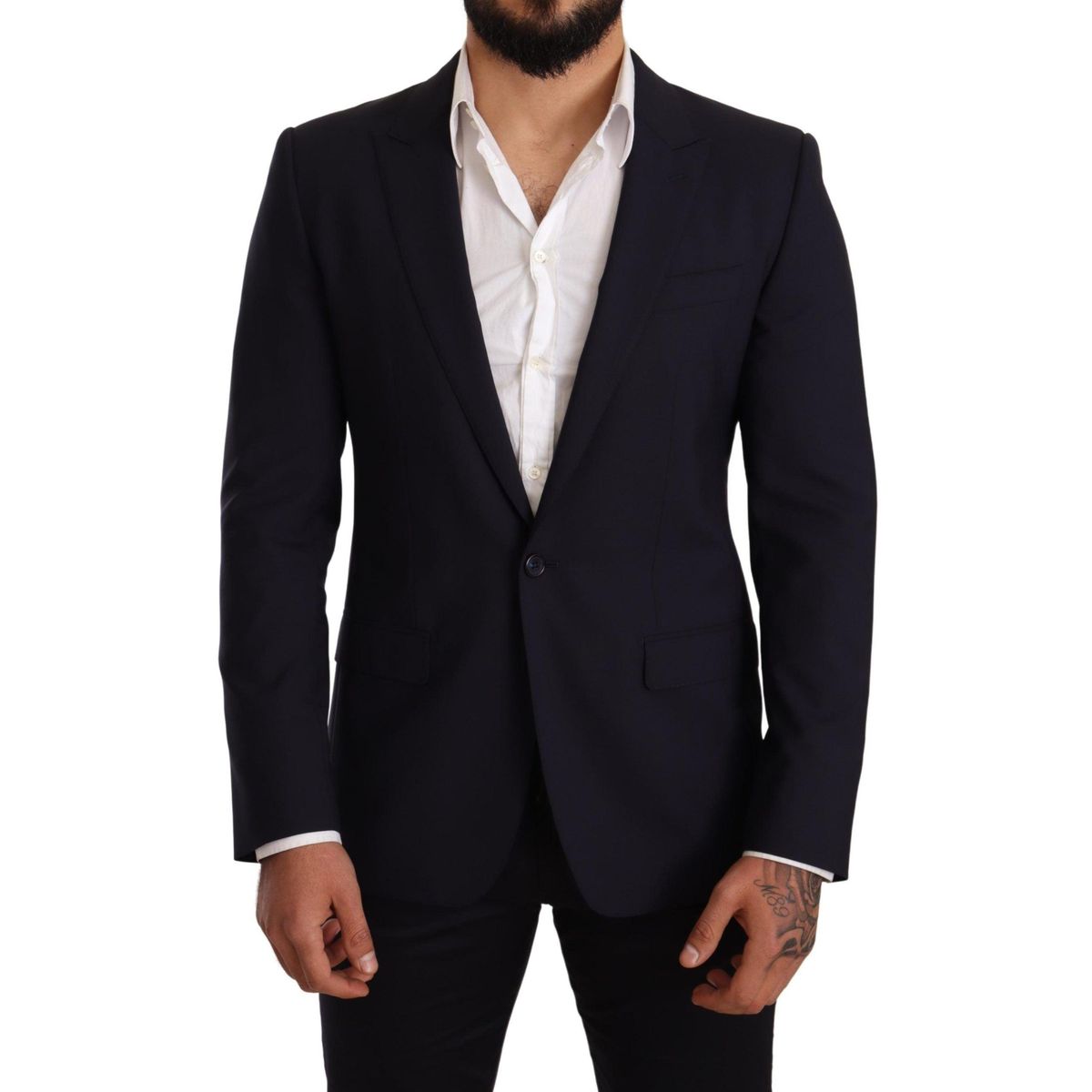 Dolce & Gabbana Elegant Navy Martini Blazer by Renowned Tailors