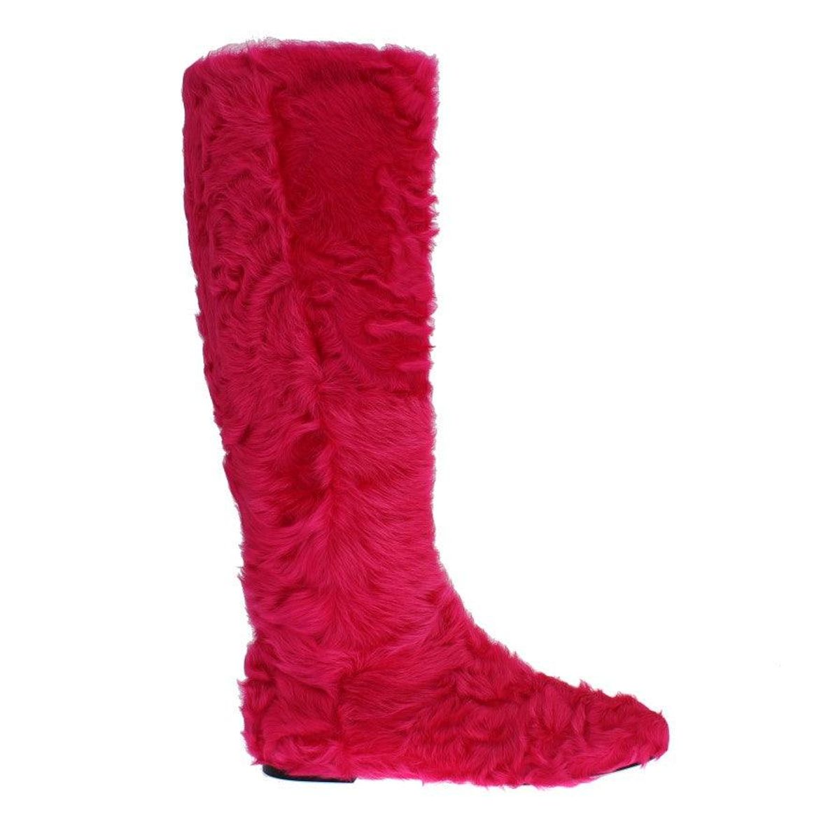 Dolce & Gabbana Elegant Pink Lambskin Fur Boots