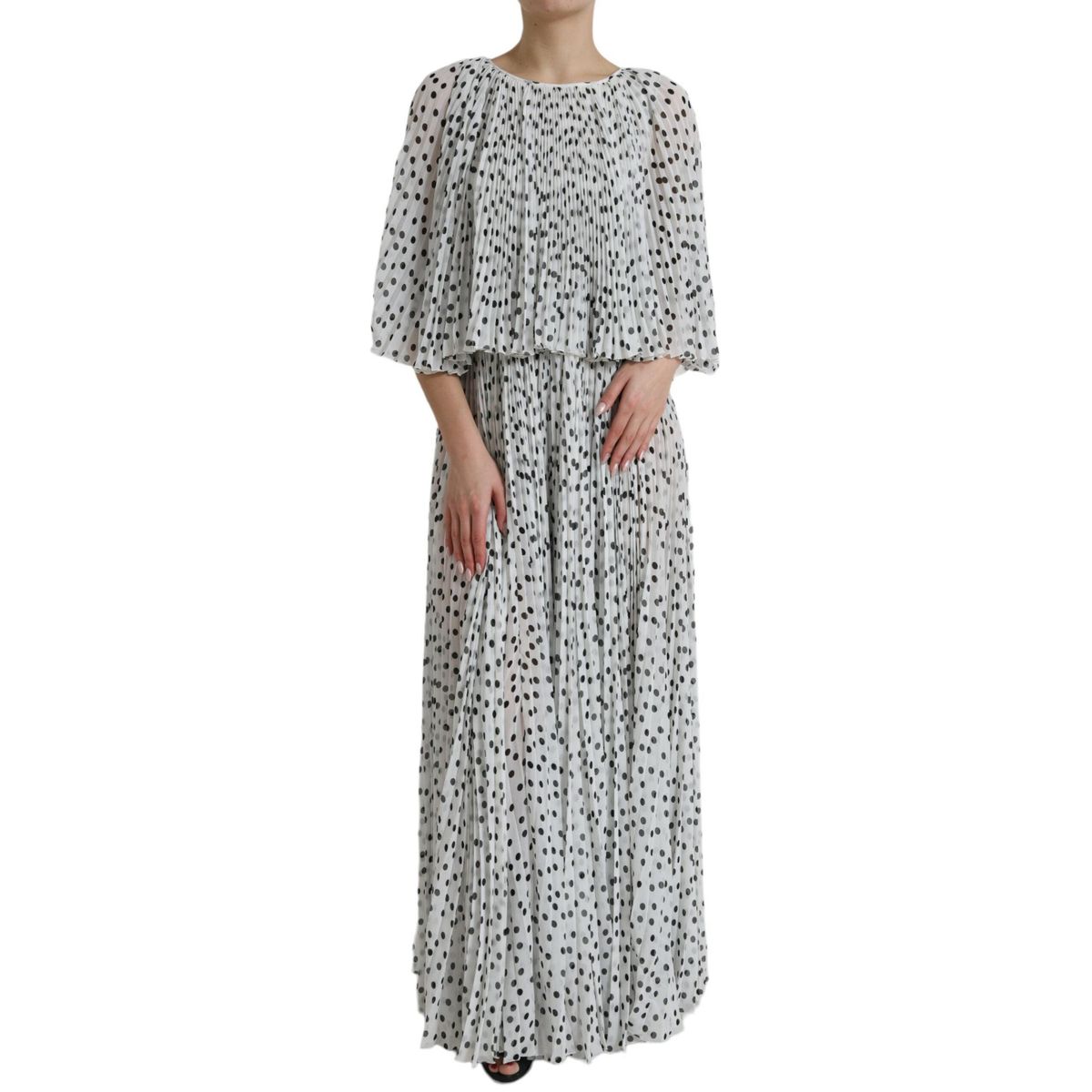 Dolce & Gabbana Elegant Polka Dots Maxi Dress