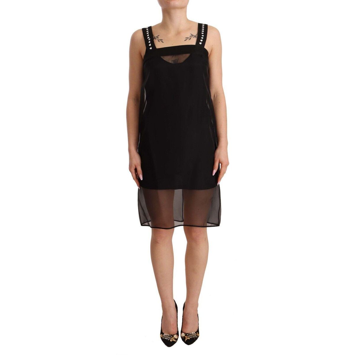 Dolce & Gabbana Elegant Sheath Mini Dress with Crystals