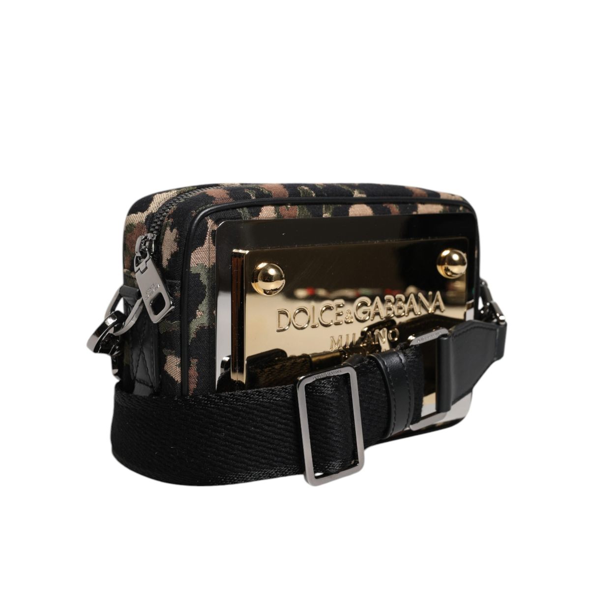 Dolce & Gabbana Multicolor Leopard Jacquard DG Logo Crossbody Bag