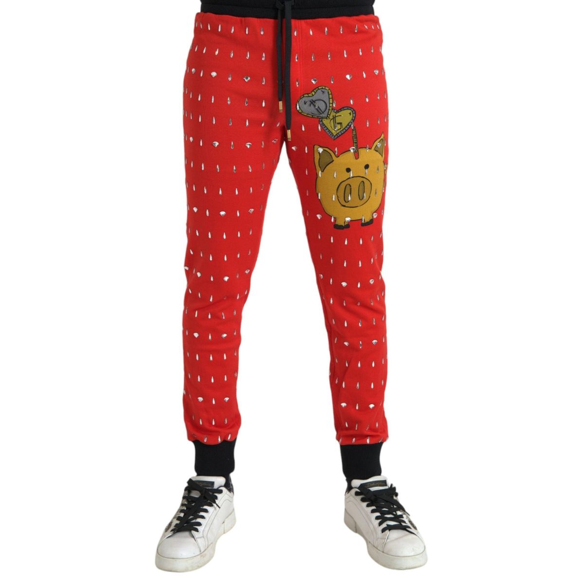 Dolce & Gabbana Red Year Of The Pig Jogger Sweatpants Pants