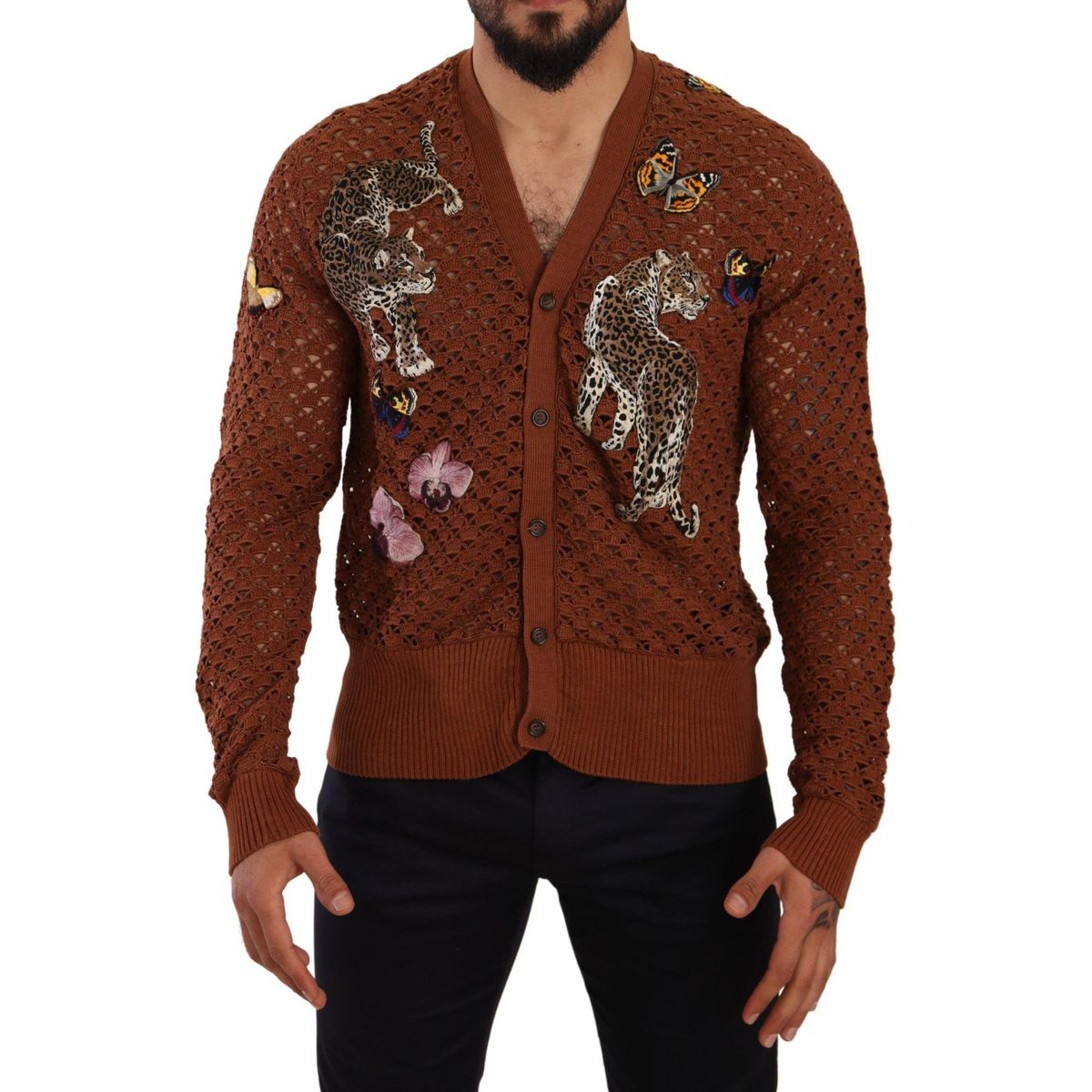 Dolce & Gabbana Refined Elegance Multicolor Embroidered Cardigan