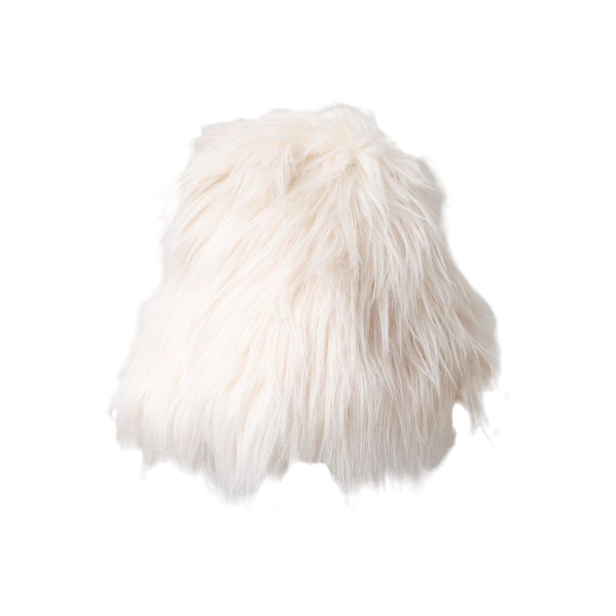 Dolce & Gabbana White Acrylic Fur Womens Bucket Hat