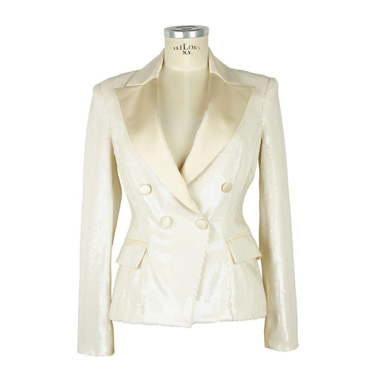 Elisabetta Franchi Elegant Sequined Double-Breasted Jacket