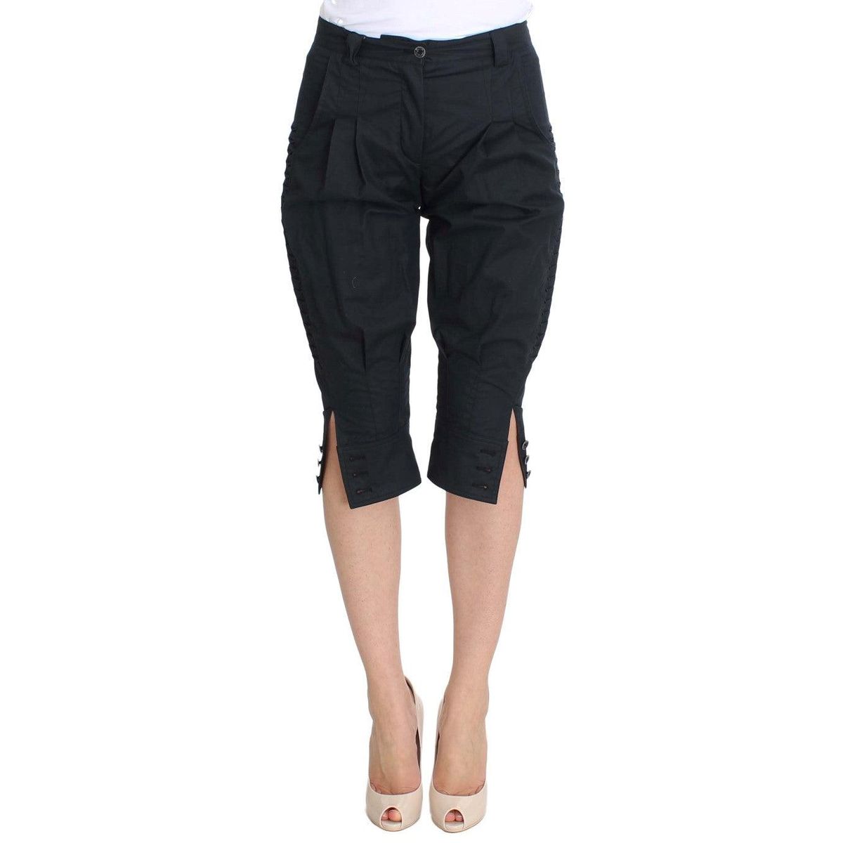 Ermanno Scervino Chic Blue Cotton Casual Pants