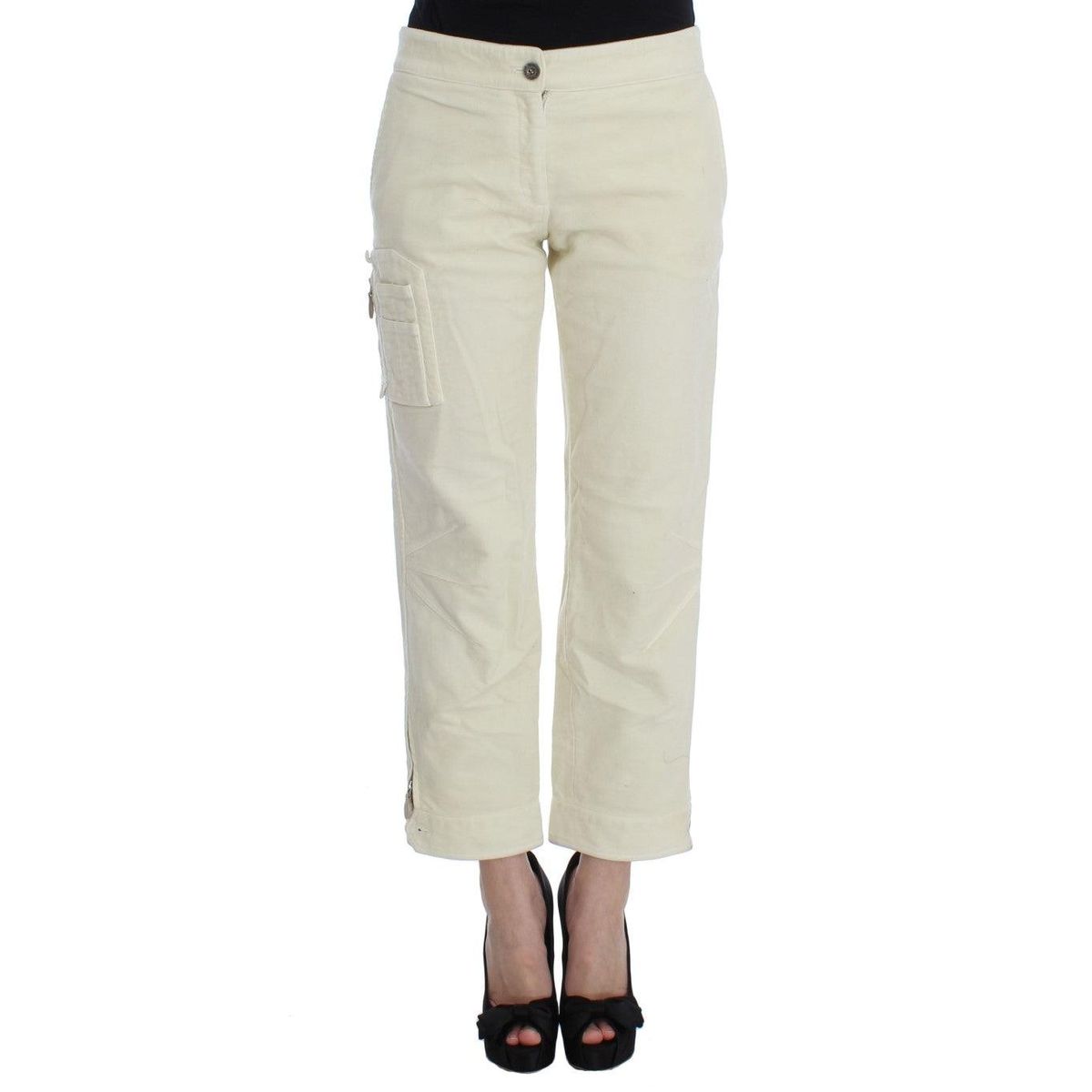 Ermanno Scervino Beige Capri Cropped Chic Pants