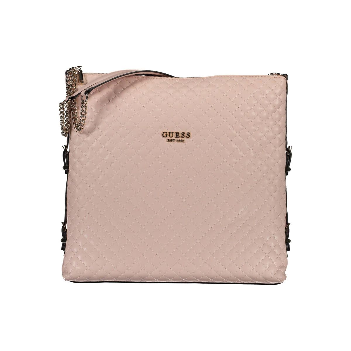 Guess Jeans Chic Pink Polyurethane Chain-Handle Shoulder Bag