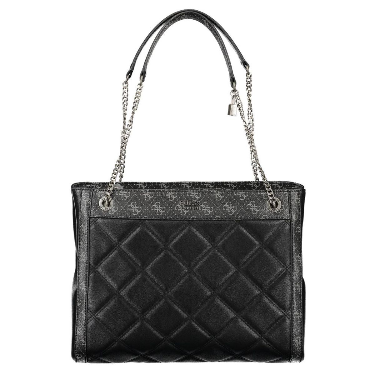 Guess Jeans Elegant Black Multi-Compartment Håndtaske